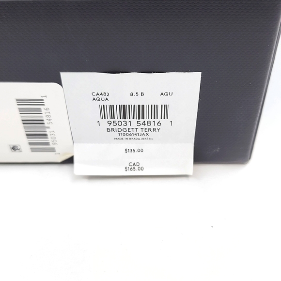 ⭐️COACH💯 NWT "BRIDGETT TERRY" SLIDERS/SHOES, THE SIZE IS 8.5 LADIES, AQUA COLOR - Picture 14 of 16